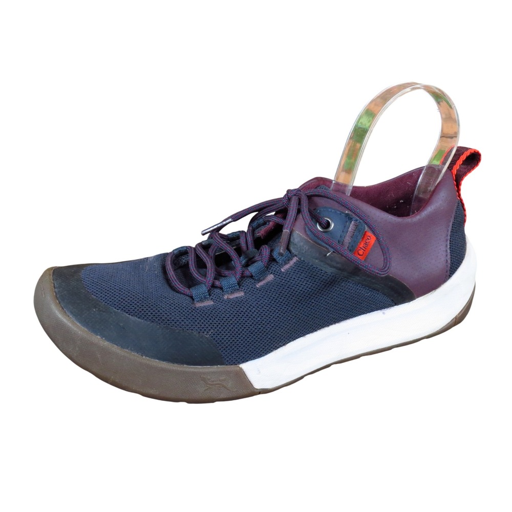 Chaco Sidetrek Women Sneaker 8.5 Outdoor Hiking Trail Navy Burgundy JCH107874